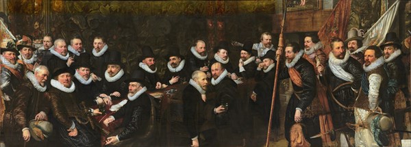 Reception of the civic guard at the Saint Sebastian range by the municipality of The Hague, 1618. Artist: Ravesteyn, Jan Anthonisz, van (1572-1657)