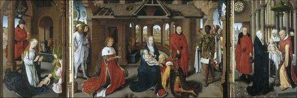 Nativity. The Adoration of the Magi. The Presentation of Jesus at the Temple, 1479-1480. Artist: Memling, Hans (1433/40-1494)