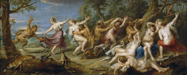 Diana and her Nymphs surprised by Satyrs, 1638-1640. Artist: Rubens, Pieter Paul (1577-1640)
