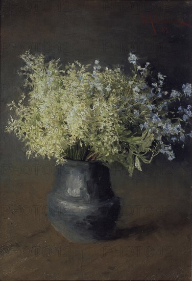 Wild violets and forget-me-nots, 1889. Artist: Levitan, Isaak Ilyich (1860-1900)