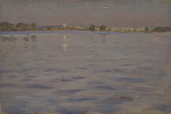 Last sunshines. A lake, 1898-1899. Artist: Levitan, Isaak Ilyich (1860-1900)
