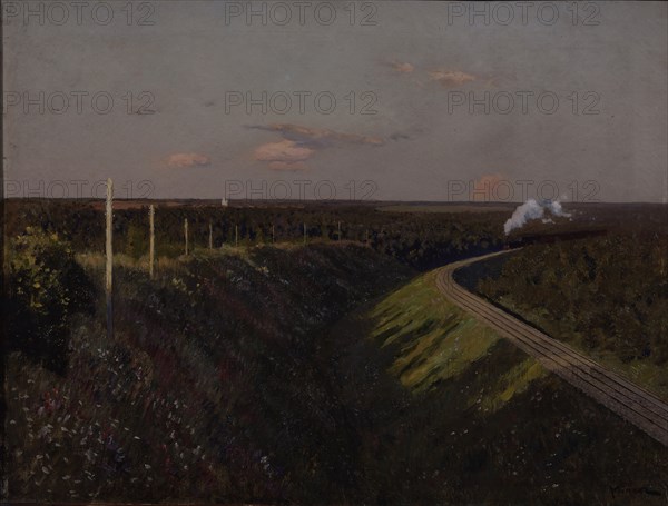 A train on the way, 1890s. Artist: Levitan, Isaak Ilyich (1860-1900)