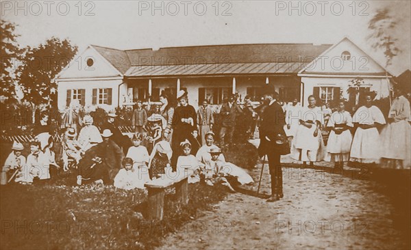 Pyotr I. Tchaikovsky (1840-1893) with the Davydov Family in the Kamenka Estate Artist: Anonymous