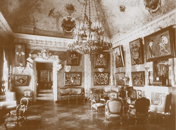 Pink dining room (known as the Matisse Room) in Shchukin's house Artist: Anonymous