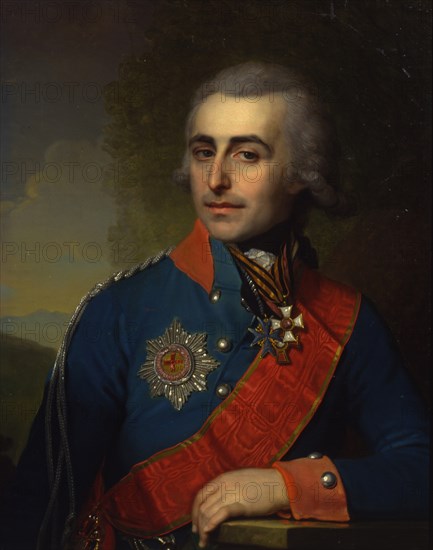 Portrait of the General-aide-de-camp Count Pyotr Tolstoy (1761-1844). Artist: Borovikovsky, Vladimir Lukich (1757-1825)