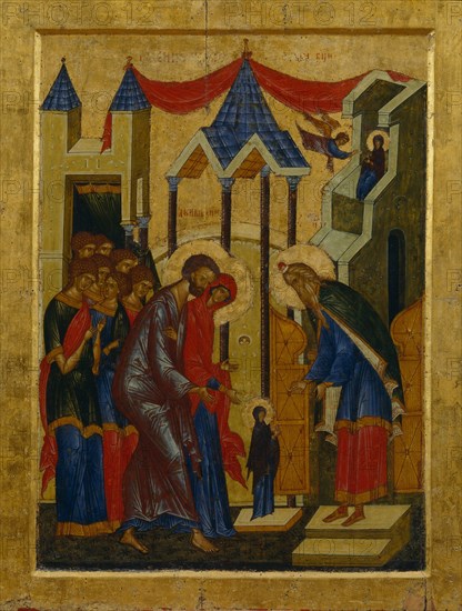 The Presentation in the Temple. Artist: Russian icon