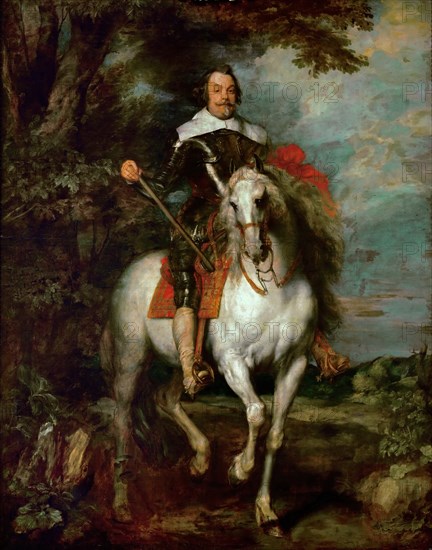 Equestrian portrait of Francisco de Moncada (1586?1635), Marquis of Aytona and Count of Ossuna. Artist: Dyck, Sir Anthony van (1599-1641)