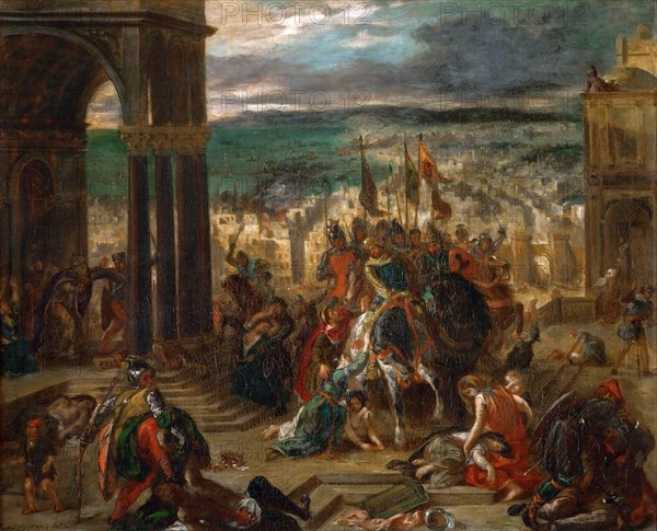 The Entry of the Crusaders in Constantinople. Artist: Delacroix, Eugène (1798-1863)