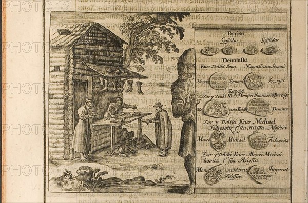 Money and Trade in Muscovy (Illustration from Travels to the Great Duke of Muscovy and the King of  Artist: Rothgiesser, Christian Lorenzen (?-1659)