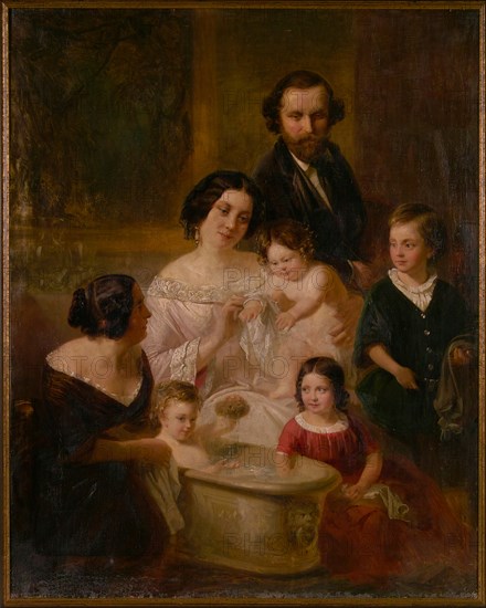 Family portrait. Artist: Wodick, Edmund (1816-1886)