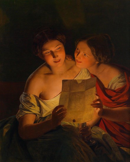 Love letter. Artist: Waldmüller, Ferdinand Georg (1793-1865)