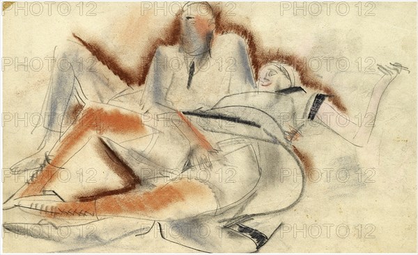 Erotic Drawing. Artist: Grigoriev, Boris Dmitryevich (1886-1939)