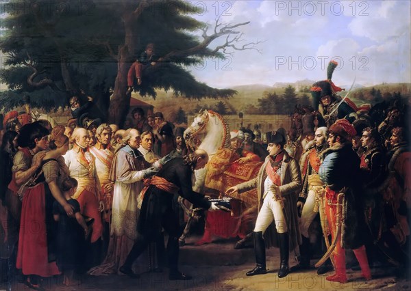 Napoleon Bonaparte Receiving the Keys of Vienna at the Schönbrunn Palace, 13th November 1805. Artist: Girodet de Roucy Trioson, Anne Louis (1767-1824)