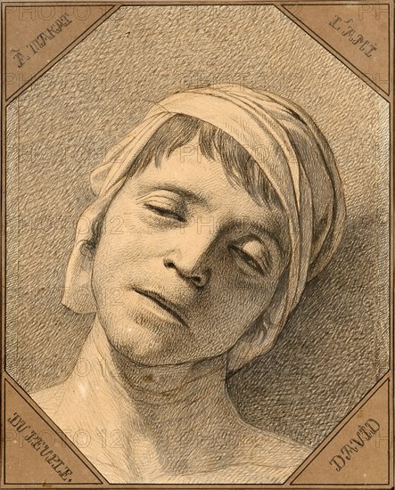 Jean Paul Marat. Artist: David, Jacques Louis (1748-1825)