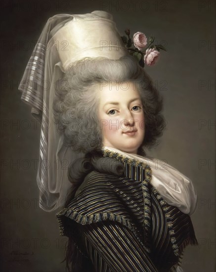 Portrait of Queen Marie Antoinette of France (1755-1793). Artist: Wertmüller, Adolf Ulrik (1751-1811)