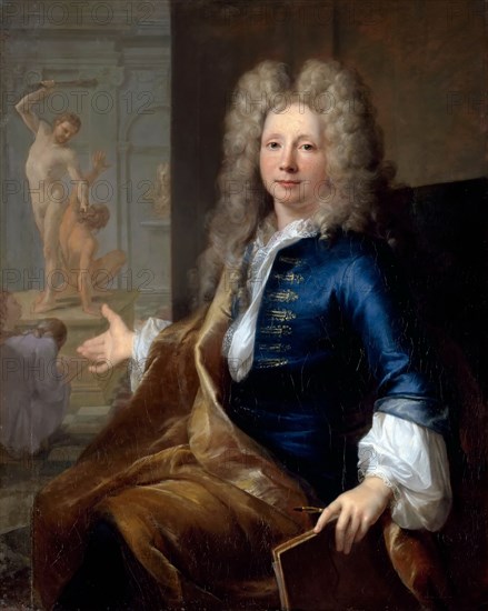Portrait of Louis Boullogne the Younger (1654-1733). Artist: Tocqué, Louis (1696-1772)