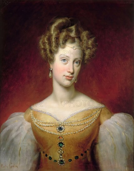 Princess Caroline of Naples and Sicily (1798-1870), Duchesse de Berry. Artist: Guérin, Paulin (1783-1855)