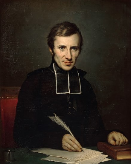 Hugues-Félicité Robert de Lamennais (1782-1854). Artist: Guérin, Paulin (1783-1855)