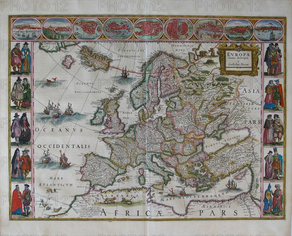 Europe Map (From: Atlas Maior). Artist: Blaeu, Joan (1596-1673)