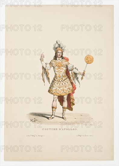 Louis XIV as Apollo in the ballet Noces de Thétis et Pélée in 1654. Artist: Anonymous