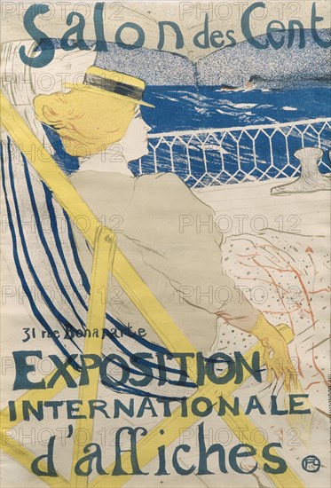 La passagere du 54 - Promenade en yacht (Salon des Cent). Artist: Toulouse-Lautrec, Henri, de (1864-1901)