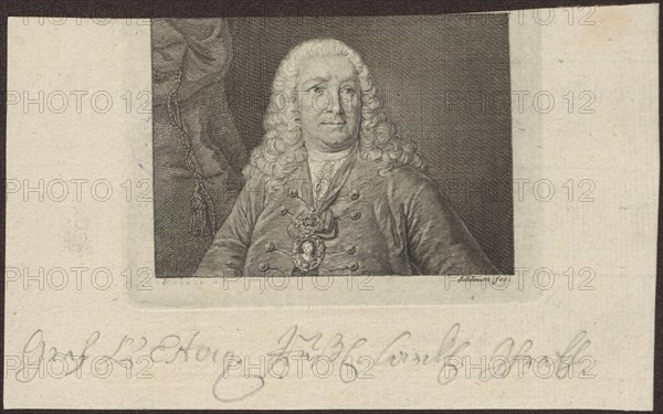 Count Jean Armand de L'Estocq (1692-1767). Artist: Schleuen, Johann David, the Elder (1711-1771)