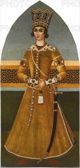Portrait of Prince Abbas Mirza. Artist: Mihr Ali (Early 19th cen.)