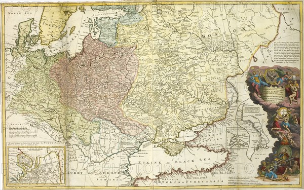 Map of Muscovy. Artist: Moll, Herman (1654-1732)