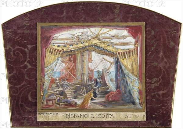 Stage design for the opera Tristan and Isolde by R. Wagner. Artist: Fortuny, Marià (1838-1874)