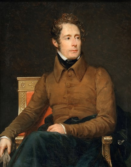 Portrait of Alphonse-Marie-Louis de Prat de Lamartine. Artist: Gérard, François Pascal Simon (1770-1837)