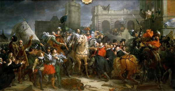 Entrance of Henry IV in Paris 22 March 1594. Artist: Gérard, François Pascal Simon (1770-1837)