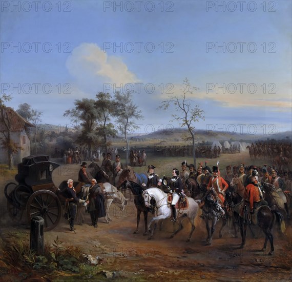 General Despret and Louis-Philippe, Duke of Chartres at Gravelotte, July 1792. Artist: Charpentier, Eugène Louis (1811-1890)