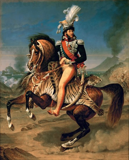 Equestrian Portrait of Joachim Murat (1767-1815). Artist: Gros, Antoine Jean, Baron (1771-1835)