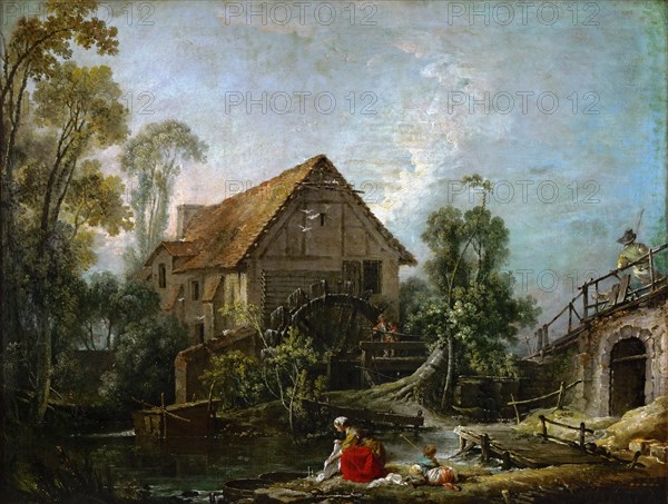 The Mill. Artist: Boucher, François (1703-1770)