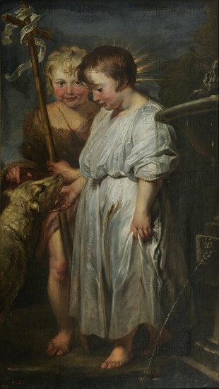 Christ and John the Baptist as Children. Artist: Rubens, Pieter Paul (1577-1640)