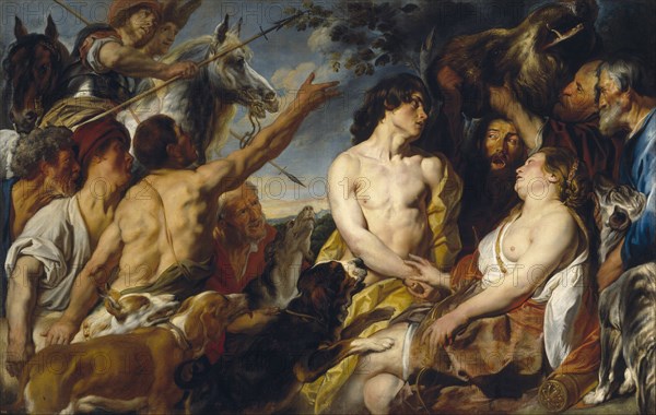 Meleager and Atalanta. Artist: Jordaens, Jacob (1593-1678)