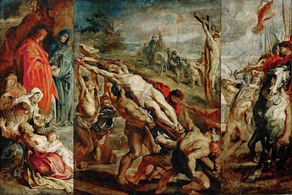 The Elevation of the Cross (sketch for the triptych). Artist: Rubens, Pieter Paul (1577-1640)