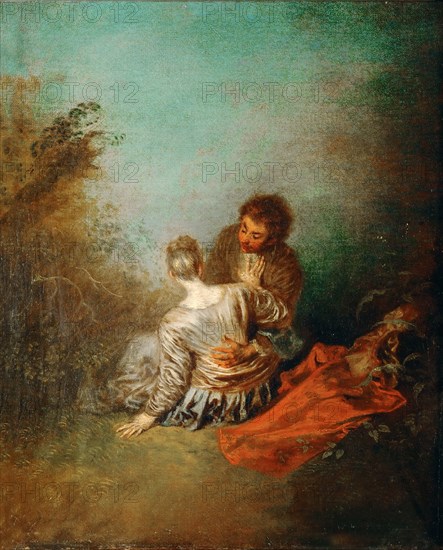 Le Faux Pas (The Mistaken Advance). Artist: Watteau, Jean Antoine (1684-1721)