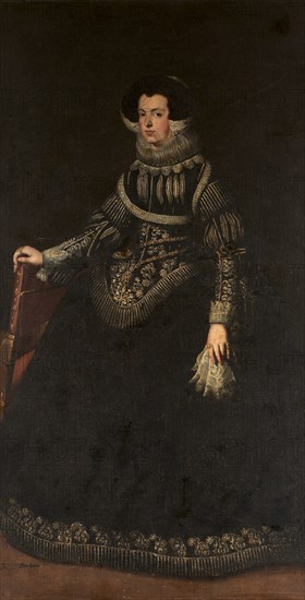 Portrait of Queen Elisabeth of France (1602-1644), Queen consort of Spain. Artist: Anonymous