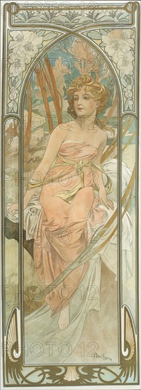 The Times of the Day: Morning Awakening. Artist: Mucha, Alfons Marie (1860-1939)