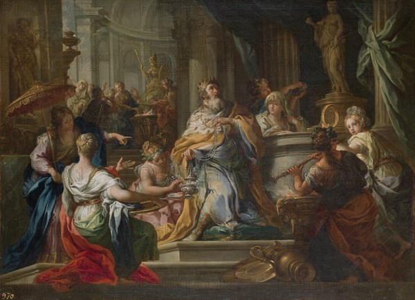 The Idolatry of King Solomon. Artist: Conca, Sebastiano (1680-1764)