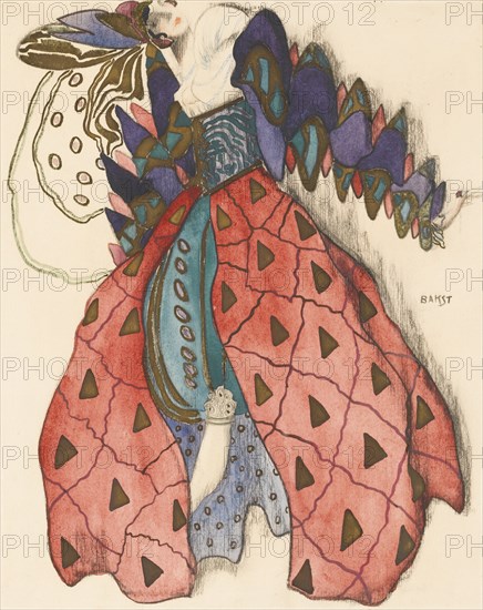 Costume design for the Ballet La Légende de Joseph by R. Strauss. Artist: Bakst, Léon (1866-1924)