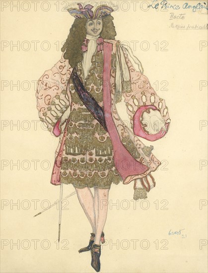 Costume design for the ballet Sleeping Beauty by P. Tchaikovsky. Artist: Bakst, Léon (1866-1924)