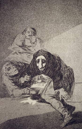 The shameful one (Capricho No 54). Artist: Goya, Francisco, de (1746-1828)