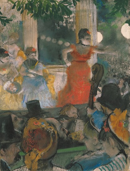 The café-concert at Les Ambassadeurs. Artist: Degas, Edgar (1834-1917)