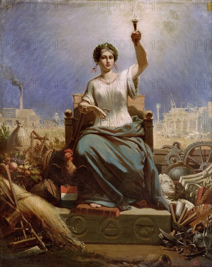 France Illuminating the World (La France Eclairant le Monde). Artist: Janet (Janet-Lange), Ange-Louis (1815-1872)