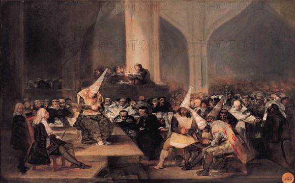 The Inquisition Tribunal. Artist: Goya, Francisco, de (1746-1828)