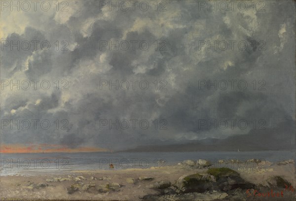 Beach Scene. Artist: Courbet, Gustave (1819-1877)