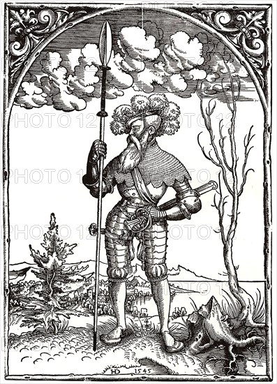 Knight in War Harness. Artist: Deckinger, Hieronymus (active 1562-1574)