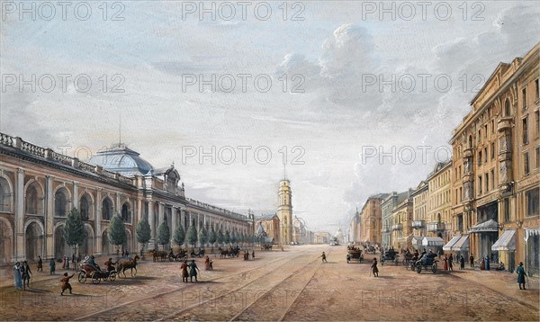 View of the Nevsky Prospekt in Saint Petersburg. Artist: Anonymous